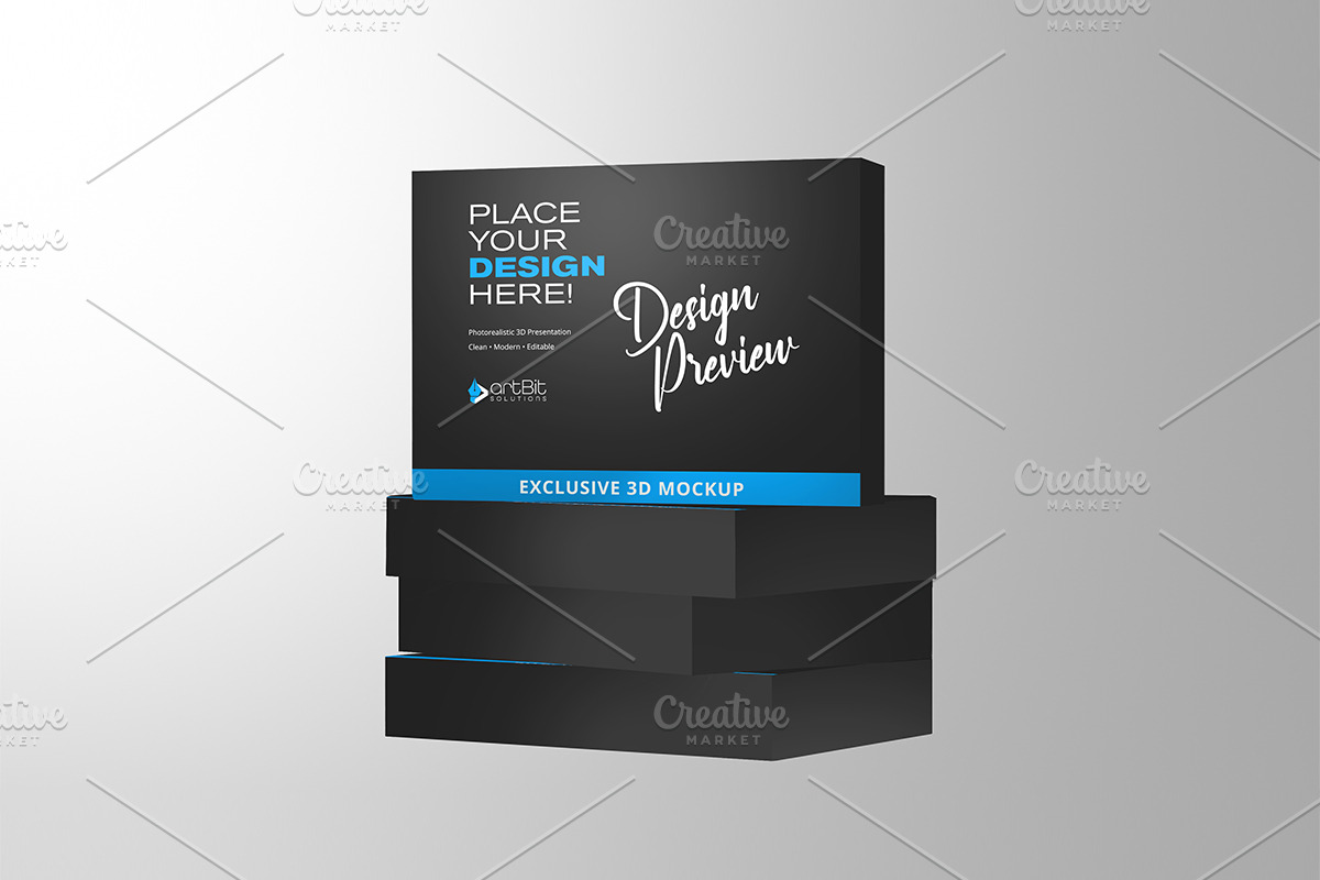 Premium Mailing Gift Box Mockup Set, a Packaging Mockup by artBit Design Studio (Photo 5 of 7)