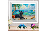Painting of a Scottish Terrier Dog 2, an Animal Illustration by Art Paradise Studios (Thumbnail 4 of 9)