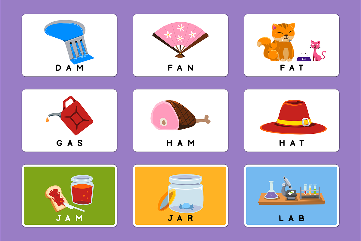 Cute Illustration CVC CARD set A, an Education Illustration by arsansp (Photo 3 of 5)