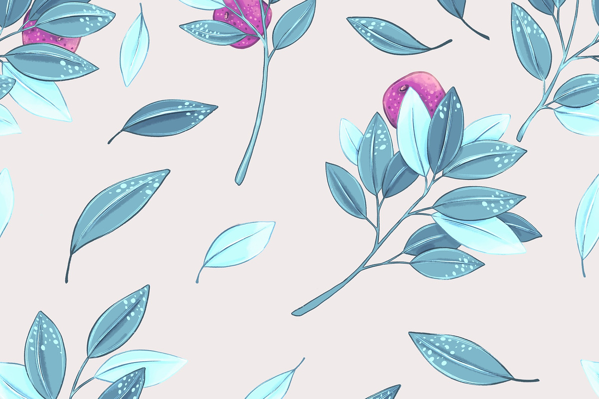 Tangerine Pastel Seamless Patterns, a Pattern Graphic by Marta & Livonka (Photo 16 of 17)