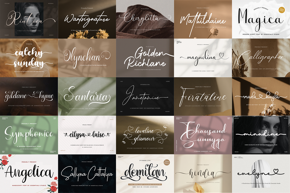 Best Wedding Calligraphy Font Bundle, a Handwritten Font by Essentials Studio (Photo 2 of 10)