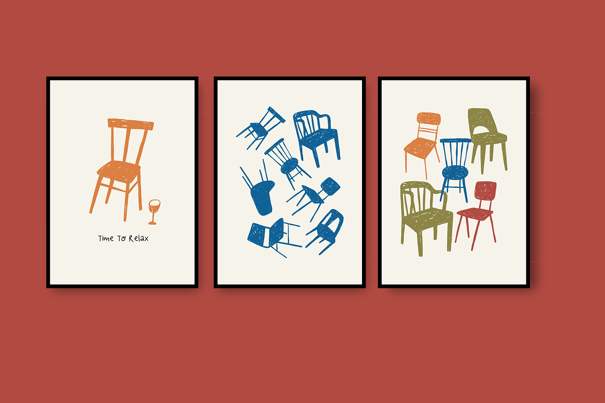 Hand Drawn Doodles Chair, a Decorative Illustration by Barkova Nadya (Photo 6 of 7)