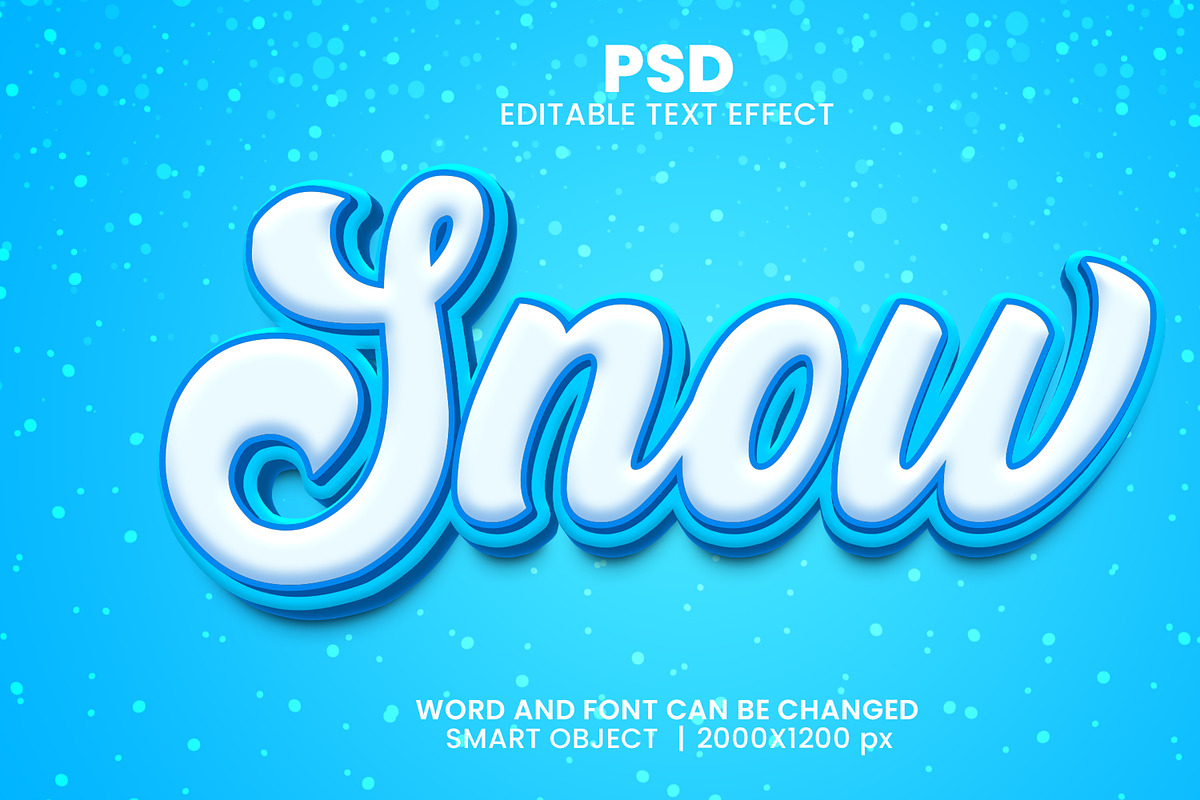 Snow Winter 3d Text Effect Style, a Layer Style Add-On by bdrobin (Photo 2 of 2)