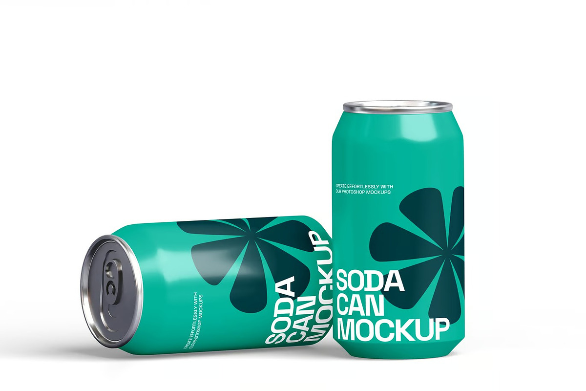 Soda Can Mockup, a Packaging Mockup by renderstockmarket (Photo 2 of 4)