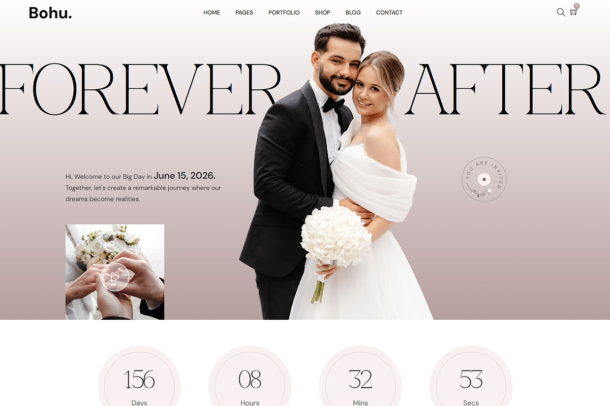 Bohu – Wedding WordPress Theme, a WordPress Template by NaimaAnjum (Photo 3 of 5)