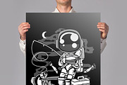 100 Astronaut Cartoon Designs Bundle, an Illustration by roach_graphic (Thumbnail 15 of 16)