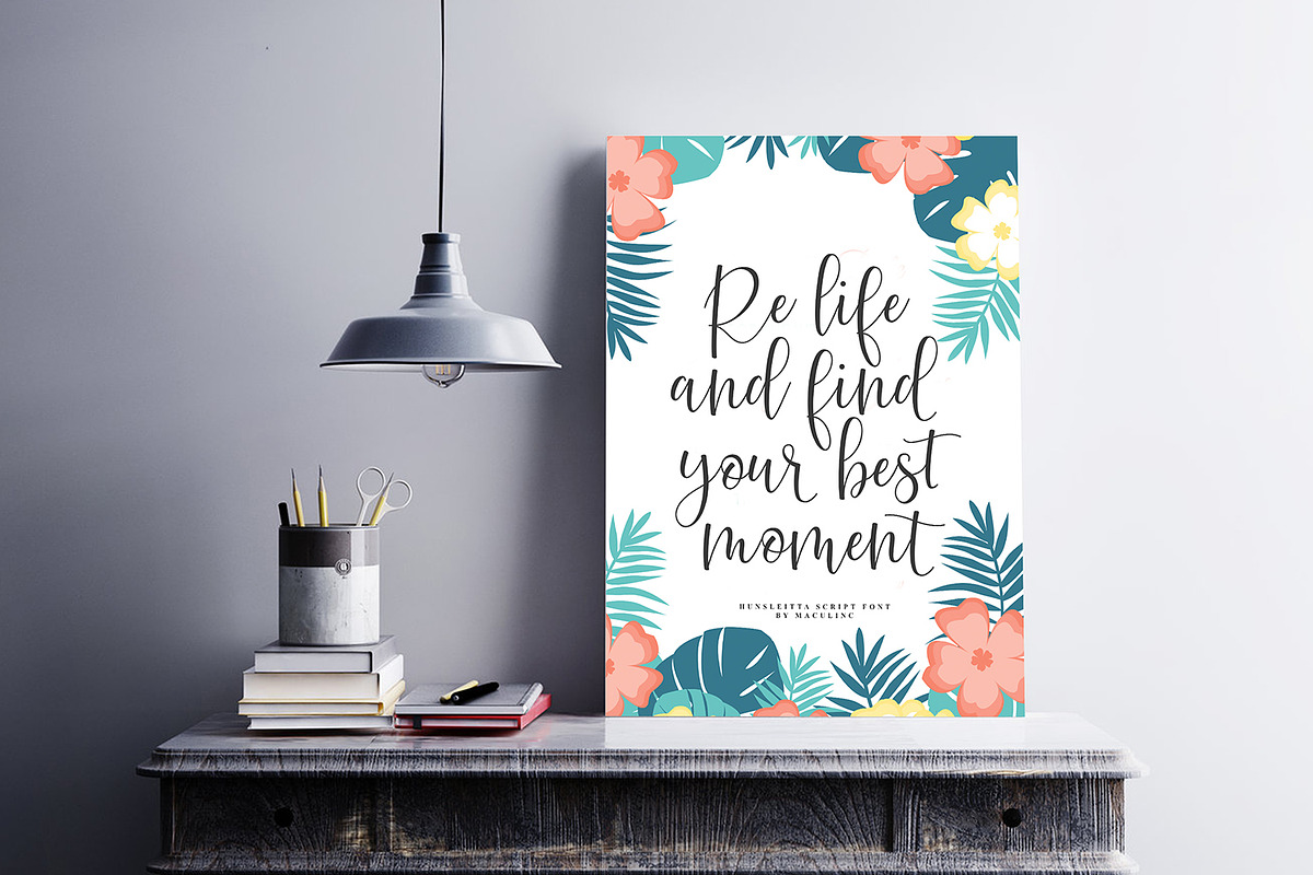 Hunsleitta - Script Font, a Script Font by Maculinc Type (Photo 10 of 18)