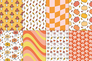 Groovy Fall Seamless Patterns