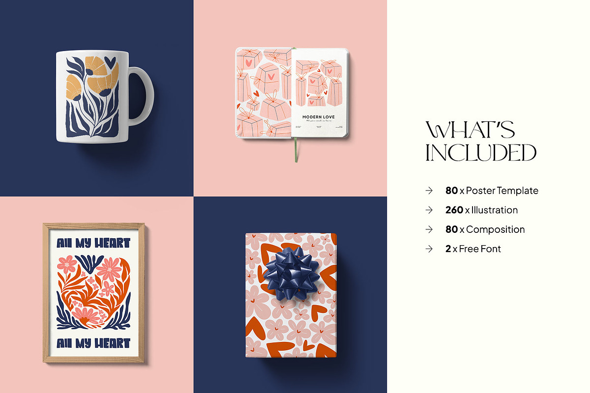 Modern Love Wall Art Creator, a Decorative Illustration by Leleka.Store (Photo 3 of 16)
