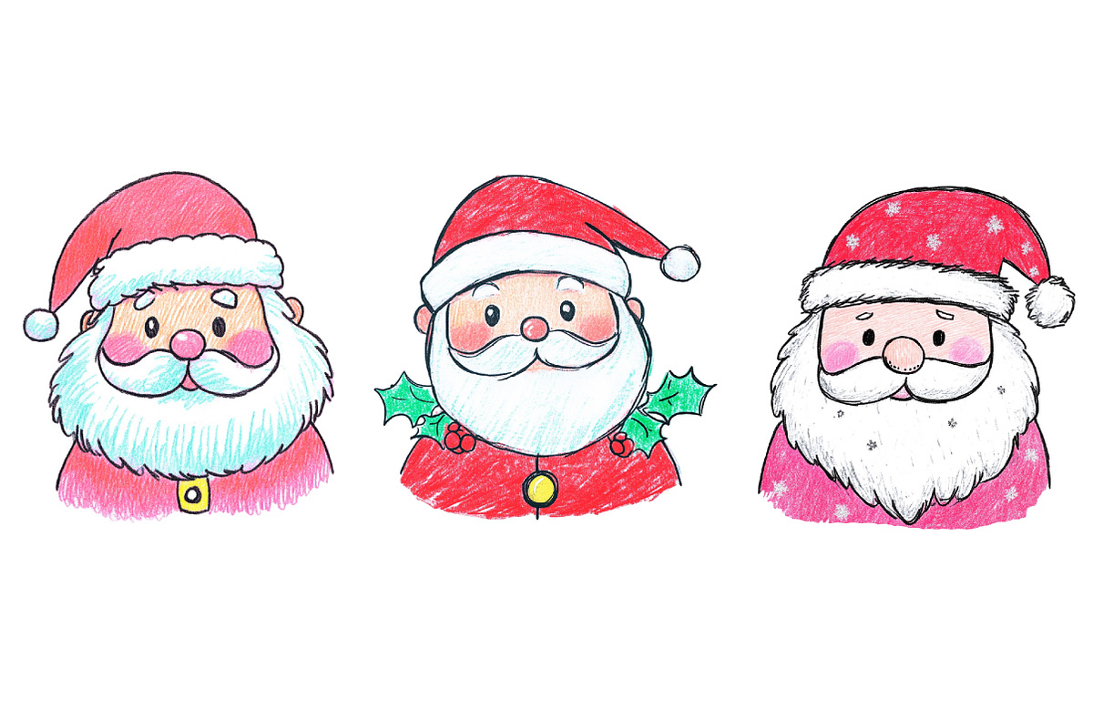 Vintage Santa Sublimation Bundle, an Illustration by Designworld (Photo 4 of 5)