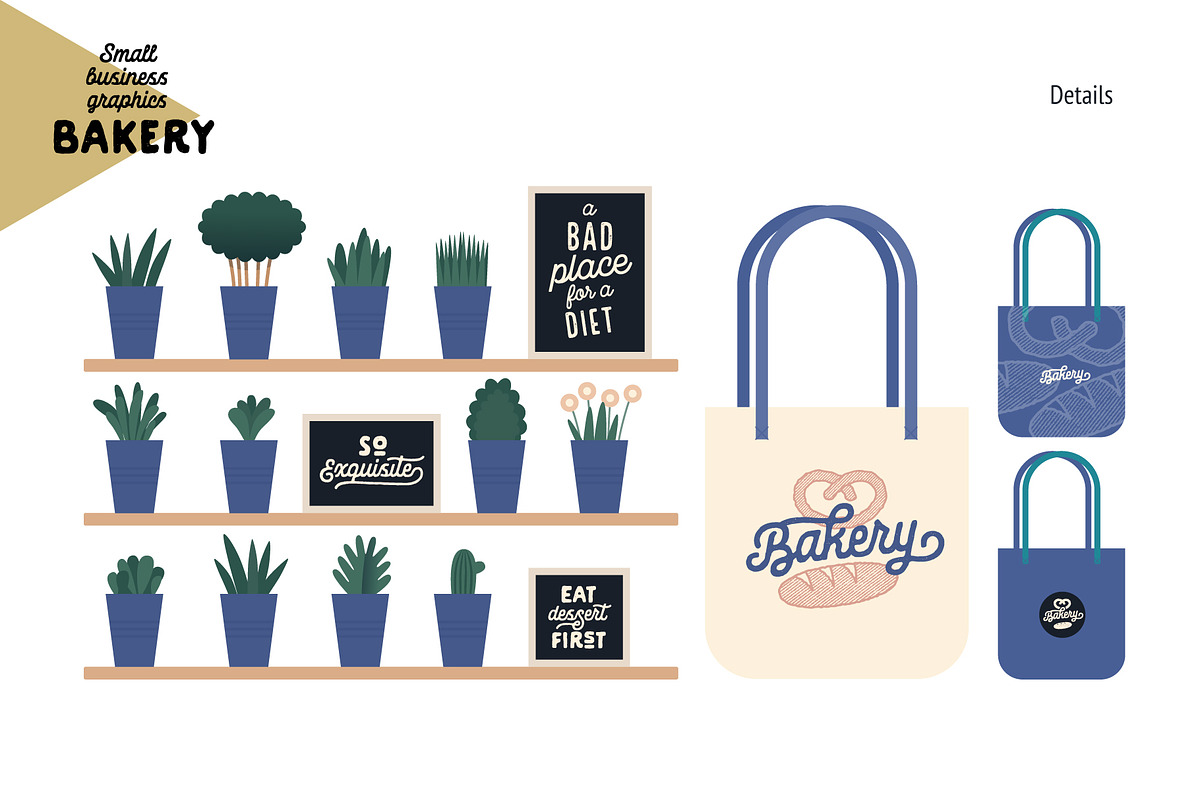 Bakery, Small business (vector), a Templates & Theme by Grivina's shop (Photo 8 of 19)