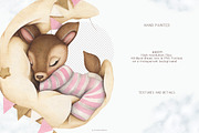 Watercolor Cute Set In The Sky, an Animal Illustration by ViktoriyaD (Thumbnail 4 of 12)