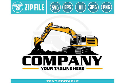 excavator logo, a Branding & Logo Template by slLametDesigns