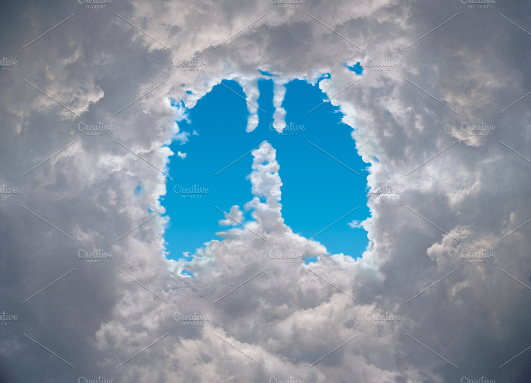 Break Clouds Sky Lungs, a Health & Medical Photo by creativebythesea