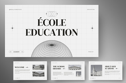 École - Education Presentation, a Presentation Template by FIBRINOSÄ