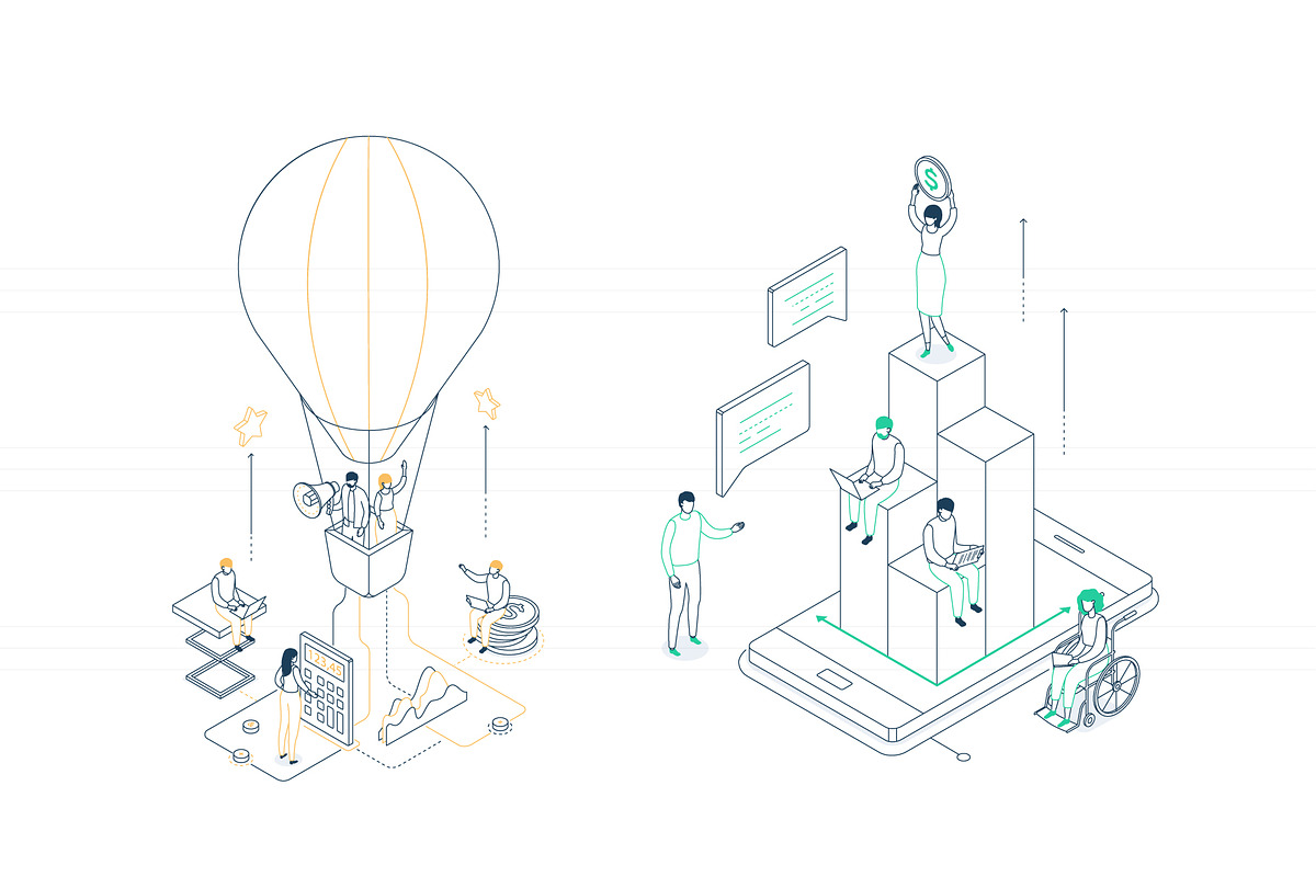 Business Isometric Illustrations, an iPhone Mockup by Boyko Pictures (Photo 14 of 14)