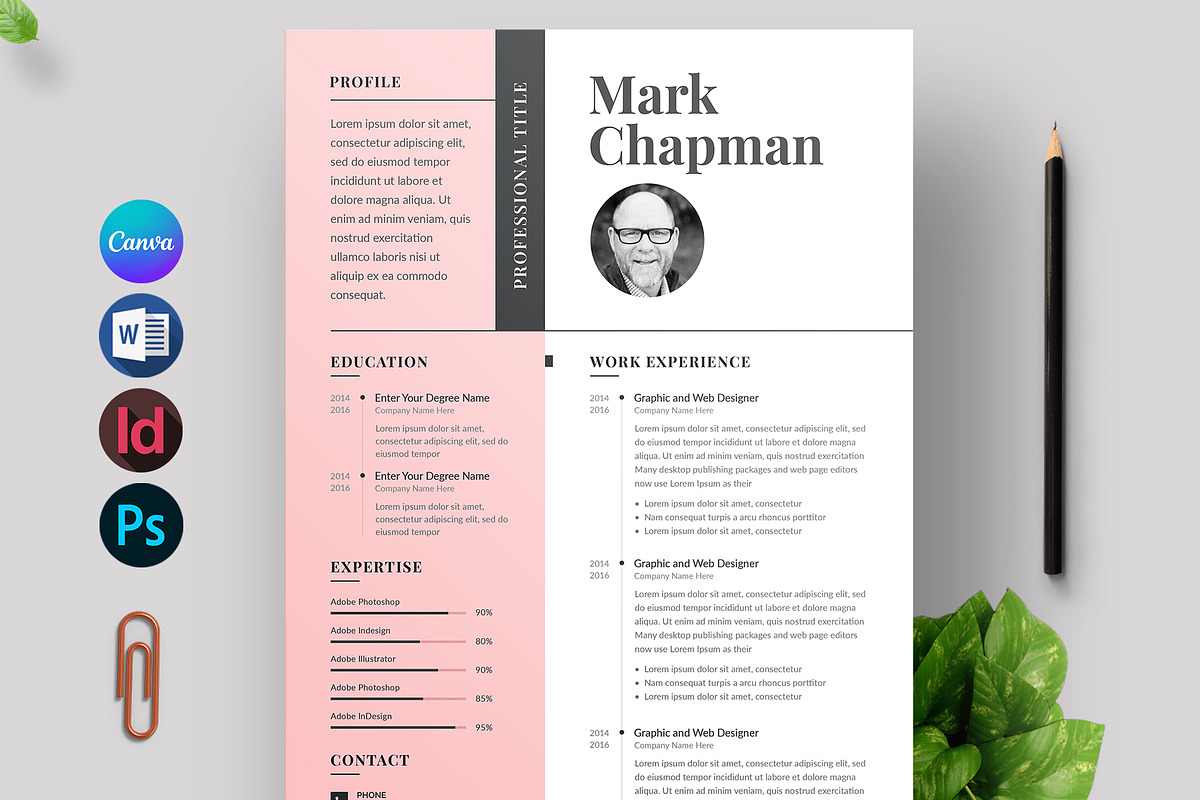 Resume & Cover Letter | Word & Canva