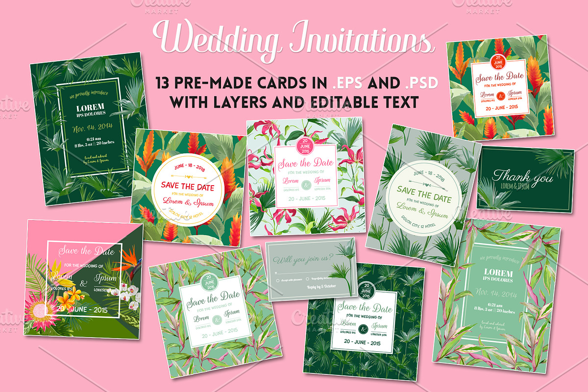 Tropical Design Backgrounds Bundle, an Illustration by Anna Studio (Photo 7 of 10)
