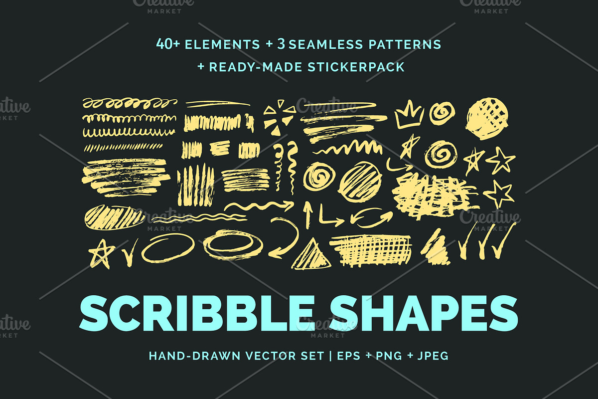 Scribbles Set Doodle Style, an Object Graphic by 35lab (Photo 1 of 6)