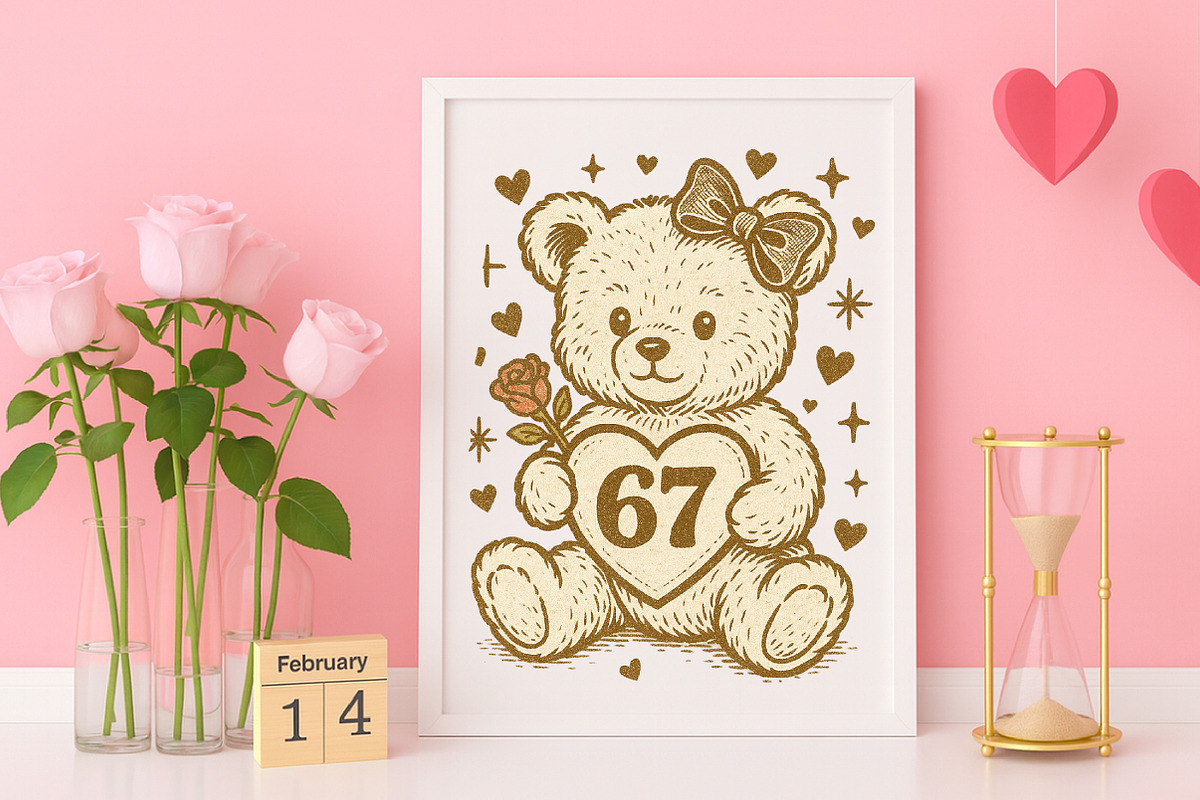 67 Valentines Teddy Png, Valentine, an Illustration by Canvas Craft (Photo 7 of 7)