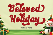 Christmas Font - Beloved Holiday, a Script Font by Mozatype (Thumbnail 1 of 9)