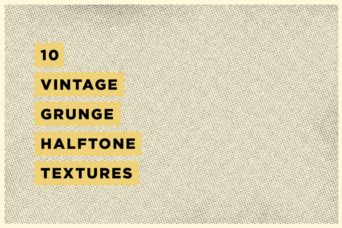 10 Vintage Grunge Halftone Textures, a Texture Graphic by Clint English (Photo 1 of 4)