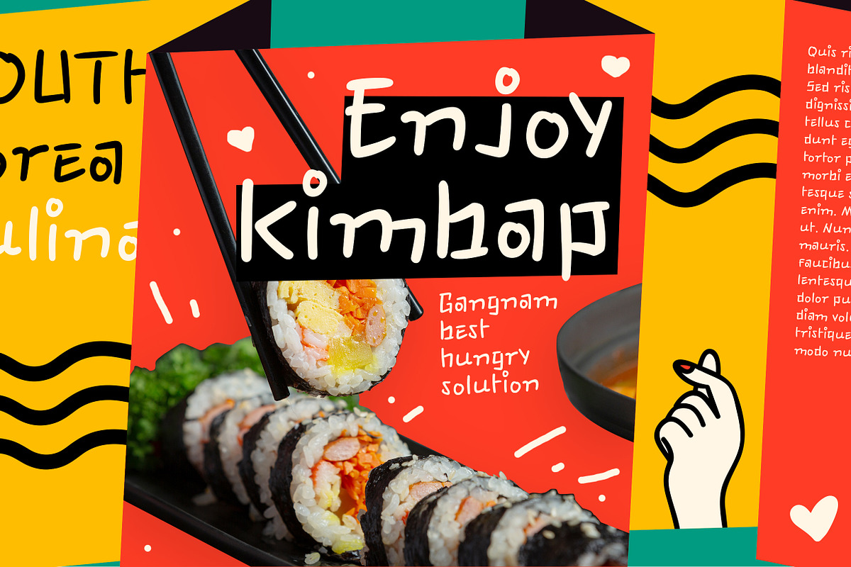 Hwaiting Handwriting - Korean Vibes, a Font by Konstantine Studio (Photo 3 of 13)