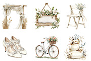 Boho Wedding Sublimation Clipart, an Illustration by SinaCreation (Thumbnail 3 of 5)