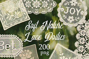 200 Vintage Nature Lace Doilies, an Object Graphic by DreamoraArt