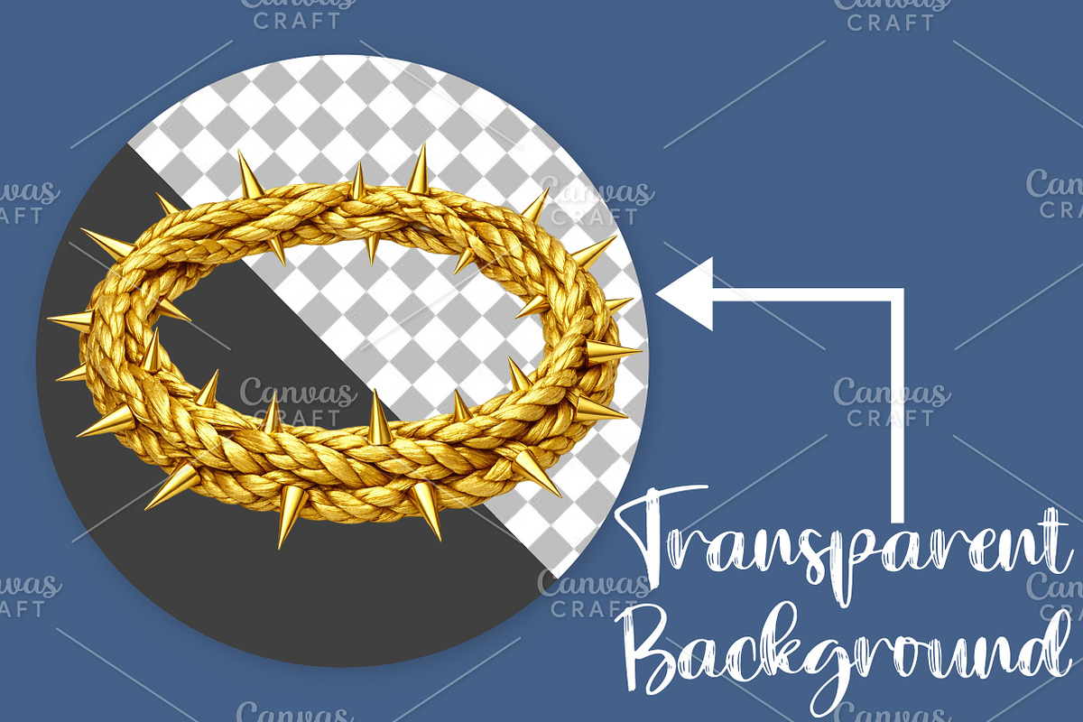 Gold Crown Of Thorns PNG, an Illustration by Canvas Craft (Photo 2 of 6)