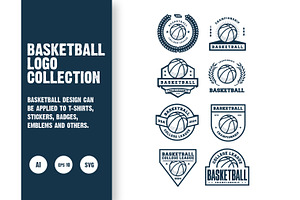 8 logo basketball BUNDEL, a Templates & Theme by grindstudio