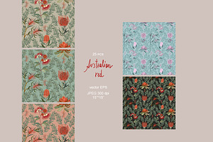 Australian Flora Seamless Vector Set