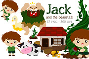 Jack Giant Beanstalk Vector Clipart, a Graphic by Peekadillie Art (Thumbnail 1 of 3)