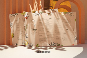 Rustic Restaurant Menu