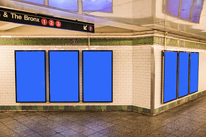 Advertisement billboards electronic containing copy space, branding, and
