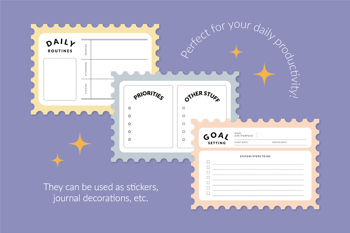 Cute Planner Template Set, a Stationery Template by Artflorara (Photo 9 of 11)