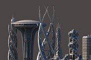 Futuristic Skyscrapers, an Architecture 3D Model by Giimann (Thumbnail 1 of 10)