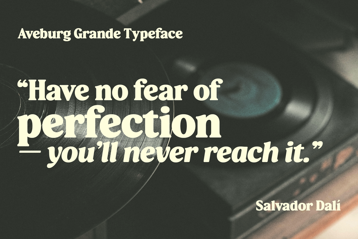 Aveburg Grande - Retro Chunk, a Serif Font by Shapespired Design (Photo 15 of 22)