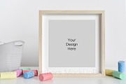 Square frame mock up Nursery 13, a Print Template by MockUpBrothers (Thumbnail 2 of 4)