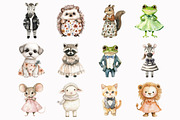 Watercolor Woodland Animals Clipart, an Illustration by Design Market (Thumbnail 4 of 4)