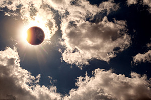 Solar eclipse with moon covering sun, a Nature Photo by Volff