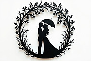 Romantic Couple Holding Umbrella, an Illustration by Amazin_art (Thumbnail 7 of 21)