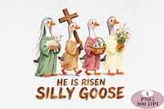 Silly Goose He is Risen Easter PNG, an Illustration by Daily.Designs (Thumbnail 1 of 5)