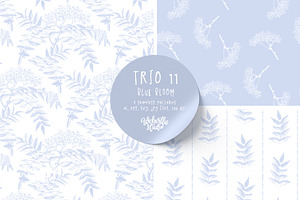 Light Blue Wildflower Wallpapers, a Wallpaper Graphic by Bloomart Studio