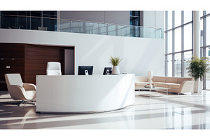 sleek empty business office ai, a Technology Photo by pikepicture