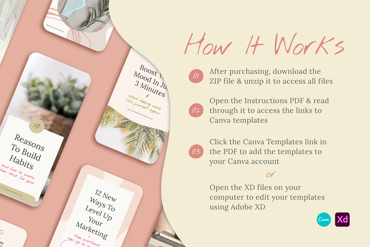 Abstract Pinterest Templates CANVA, a Social Media Template by Elissa Mae Creative (Photo 6 of 14)