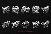 10 Bundle Dark Art T-Rex Dinosaur, an Illustration by Morspective (Thumbnail 6 of 7)