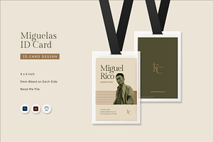 Miguelas - ID Card, a Print Template by Fannan Studio