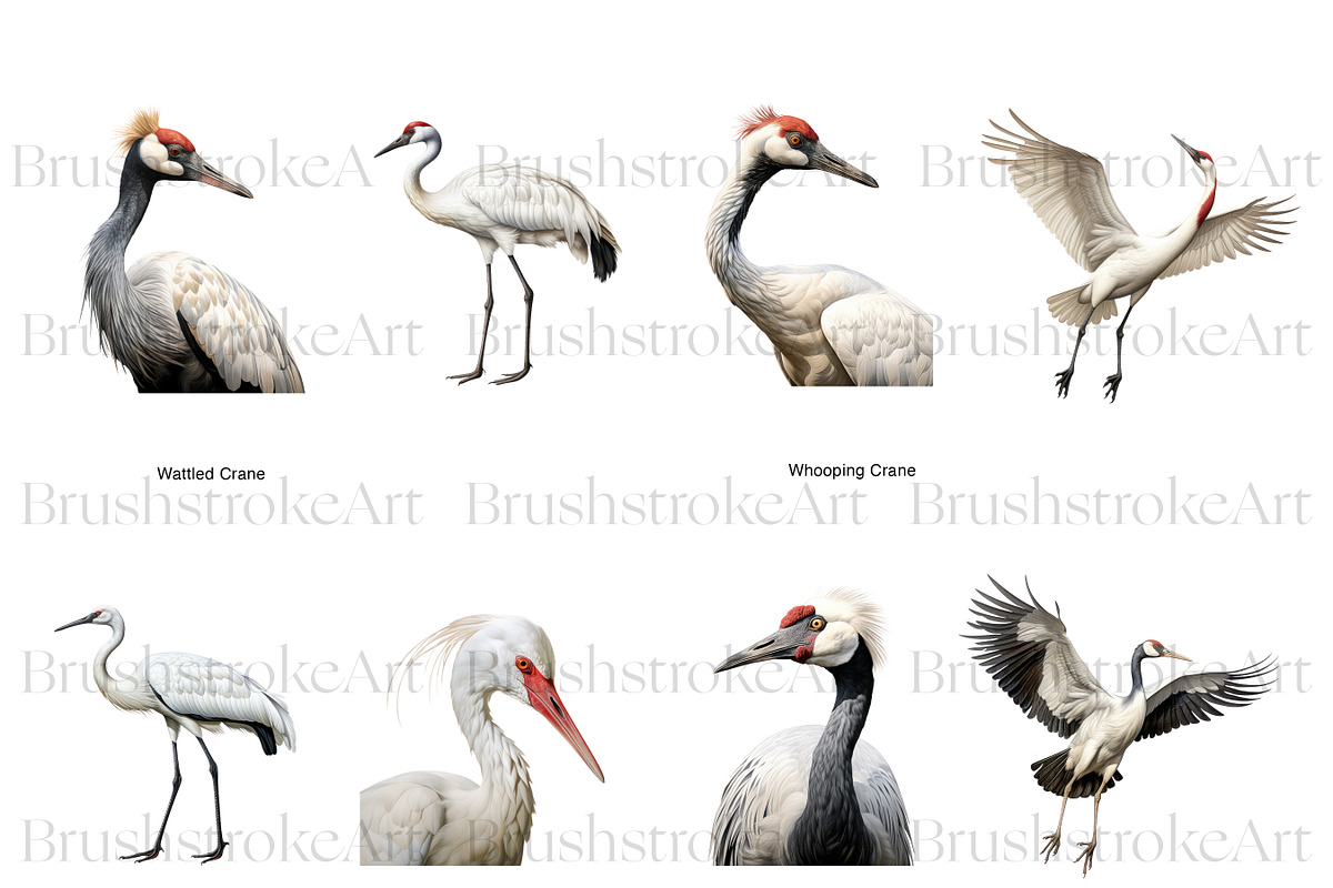 Crane Clipart, Crowned Crane, Birds, an Animal Illustration by BrushstrokeArtGB (Photo 6 of 9)