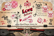 Love Letters Hand Drawn Vector Set, a Graphic by Nadya Saen Art (Thumbnail 1 of 7)
